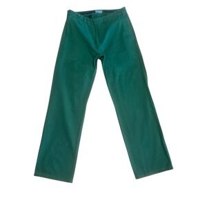 Castaway Nantucket Island Green Chino Pants 34x32 Plaid Lined 100% Cotton
